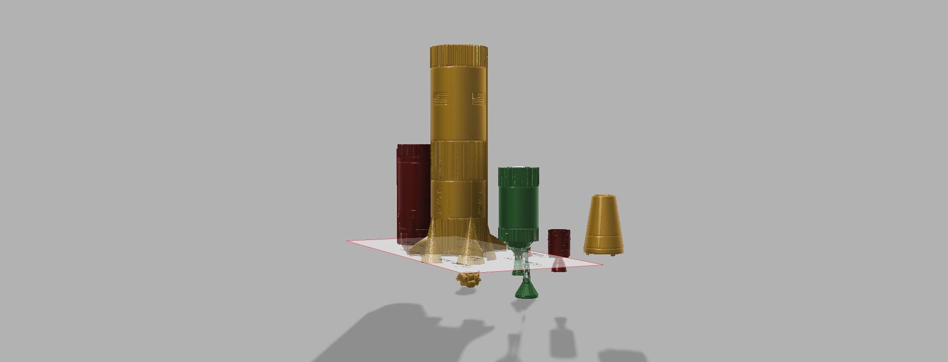 1.jpg STL file giant scale saturn V rocket , incl module・3D printable model to download, 3dscalecars