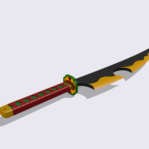 🗡️ Tengen Uzui Sword - Nichirin・ 3D File for ・Cults