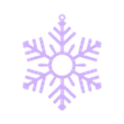 Flocon.STL Snowflake to hang on the tree