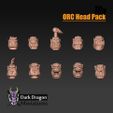 HeadPack10x.jpg Orc Heads 10x for kitbashing miniatures (wargaming, mini, Dnd, Pathfinder)