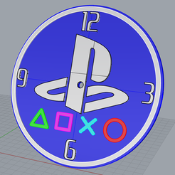 1.png Archivo STL Reloj PlayStation・Objeto de impresión 3D para descargar