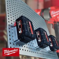 Milwaukee_1.png STL file Milwaukee battery holder・3D printer design to download