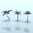 1.png Set of 3 tropical palm and coconut trees (3) - Pirate Jungle Island Beach Piracy Caribbean Medieval