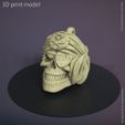 PSP_k1.jpg Pirate skull pendant vol 1 3D print model