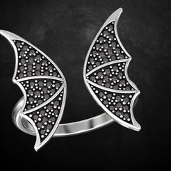 untitled.1816.jpg Archivo STL Anillo murciélago con diamantes 144・Objeto para impresora 3D para descargar