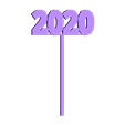 2020caketop.stl new year 2020 items.