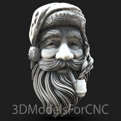 1.png 3D file 3D Model STL File for CNC Router Laser & 3D Printer Santa Claus 6・3D print model to download