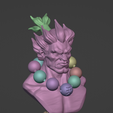akuma3.png Bust Akuma Street Fighter 3D print model
