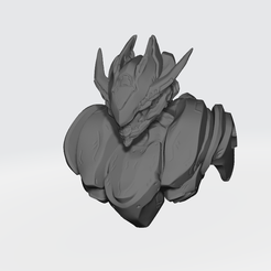 barbatos_2.png STL-Datei Miniatur Gundam Barbatos Büste・Design für 3D-Drucker zum herunterladen