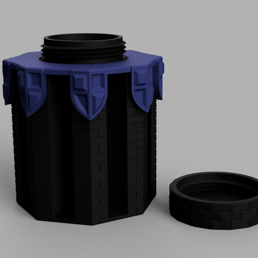 Dice-Box-Render-4.png Castle Dice Box / Plus 1 Counter Box for Magic: The Gathering and Other Tabletop Games (Supportless)