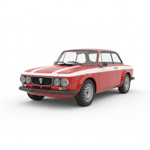 Lancia Fulvia supercar, pickup, race car, vehicle, truck, JDM, SUV, vintage car, car model, diorama, car 3D, sports car, drift car, car STL, garage, hypercar, classic car, car, automobile, muscle car