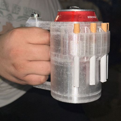 cigarette holder stl can holder with lighter and cigarette compartment