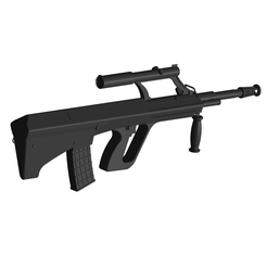 1.png OBJ file Steyr AUG bullpup assault rifle・3D printer model to download