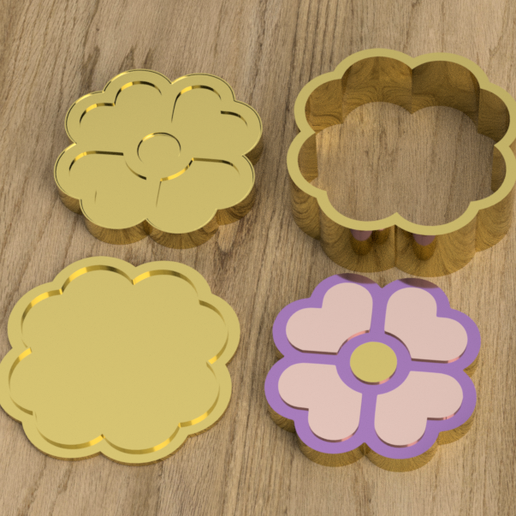 Flower Solid Shampoo / Bath Bomb Mold - 3D model önizlemesi