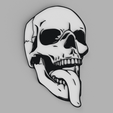 tinker.png Skull Skull Sticking Out His Tongue Logo Picture Wall
