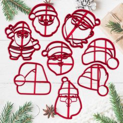 sanata2.jpg CHRISTMAS - cookie cutter - xmas party - santa claus - father christmas - dough and clay cutter - 8cm