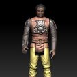 ScreenShot299.jpg Star Wars .stl LANDO CALRISSIAN (Skiff Guard Disguise) .3D action figure .OBJ Kenner style.