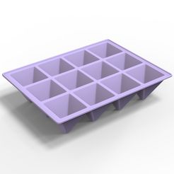 untitled.1457.jpg Archivo STL Bac Glaçons (en Triangle) / Bandeja triangular de hielo・Plan de impresora 3D para descargar