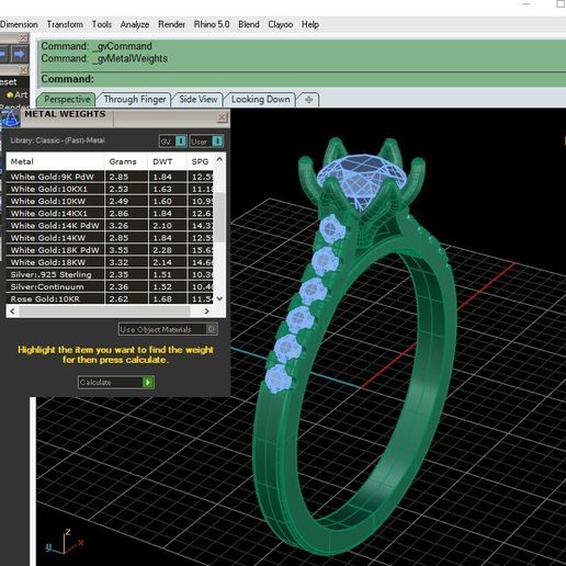 tulip-solitaire-perspective.jpg Tulip setting round diamond ring STL  micro prong jewelry