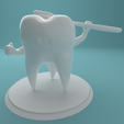 005.png Tooth Character with toothbrush (tooth with toothbrush)