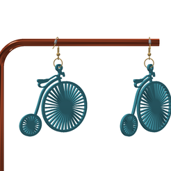 Screenshot-2023-05-10-202541.png Fichier STL Boucles d'oreilles bicyclette・Modèle à imprimer en 3D à télécharger