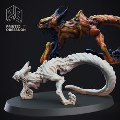 Tazelwurm.jpg Fichier 3D Tazelwurm - Skin Walkers - PRESUPPORTED - Illustré et Stats - Echelle 32mm・Design à télécharger et à imprimer en 3D