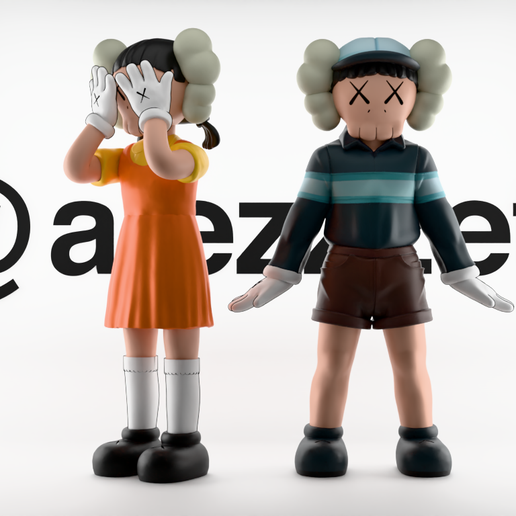 🦑 Kaws CHUL SU and YOUNG HEE Squid Game Season 3・ STL File