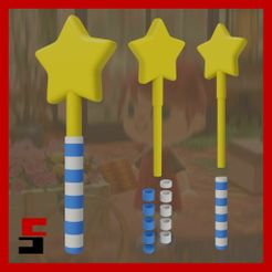 3.jpg STL file Animal Crossing Star Wand Replica Prop・3D printable design to download