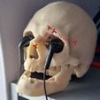 2.jpg Halloween Skull Earphones/Earpods Holder Storage - 3D printable from CT Scan