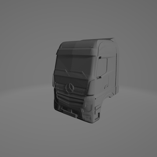 mercedes truck and trailer 3D model