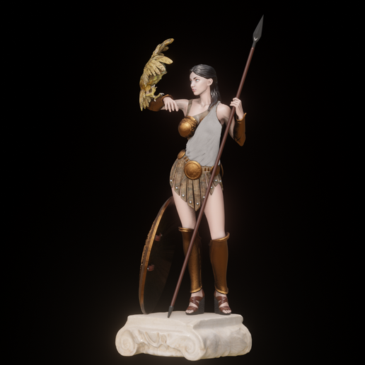 Schermata-2023-11-02-alle-14.44.28.png Athena Greek Goddess - 1to10 statue STL file 3D print model