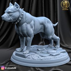 render1.jpg Fichier STL Pit Bull Terrier・Design imprimable en 3D à télécharger
