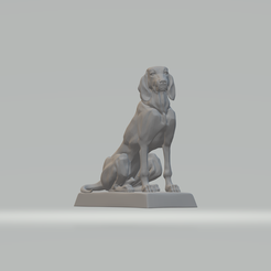 1.png STL-Datei Pointer Hund Garten Statue 3D-Druck Modell・3D-Druck-Idee zum Herunterladen
