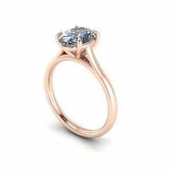 1.jpg STL file Solitaire Twist Prong Diamond Ring R03・3D printing design to download