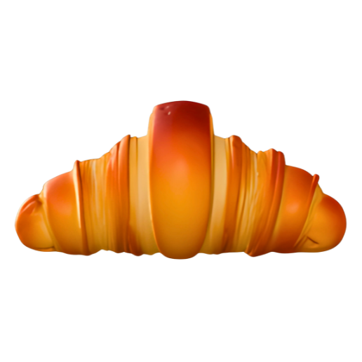 Golden Baked Croissant 3D model