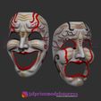 Comedy and Tragedy Theater Mask Set_01.jpg Comedy and Tragedy Theater Mask Set Costume Cosplay Halloween Helmet