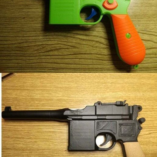 ✨ Mauser Toy M-712 to C-96; conversion kit・Free STL File for ・Cults