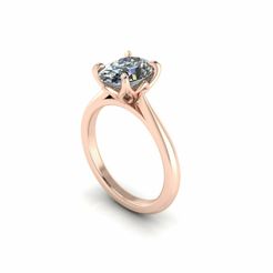 1.jpg STL file Solitaire Oval Twist Prong Wedding Ring V2・3D printing model to download