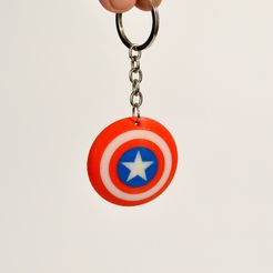 c_america.jpg STL-Datei Captain America Shield Keychain kostenlos・Vorlage für 3D-Drucker zum herunterladen