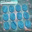 Grid-City-_35x60mm-Bases_1.jpg Grid City - Sci-fi Circuit Bases 25-90mm BUNDLE