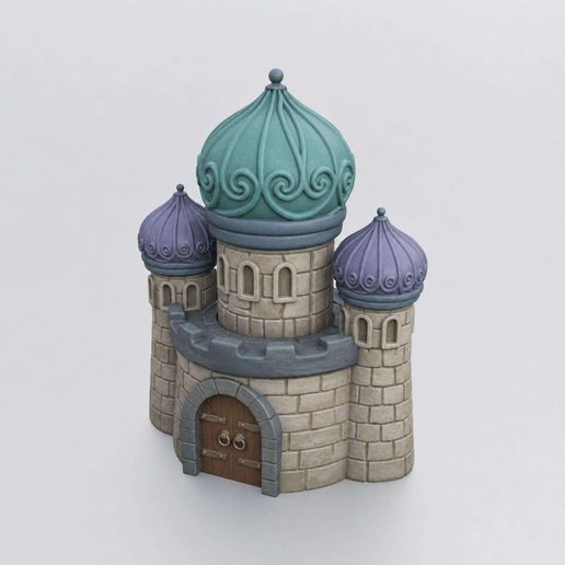 Miniature Fantasy Onion Dome Castle STL - 1:12 Dollhouse Miniature 3D Print File