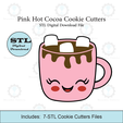 Etsy-Listing-Template-STL.png Pink Hot Cocoa Cookie Cutter | STL File