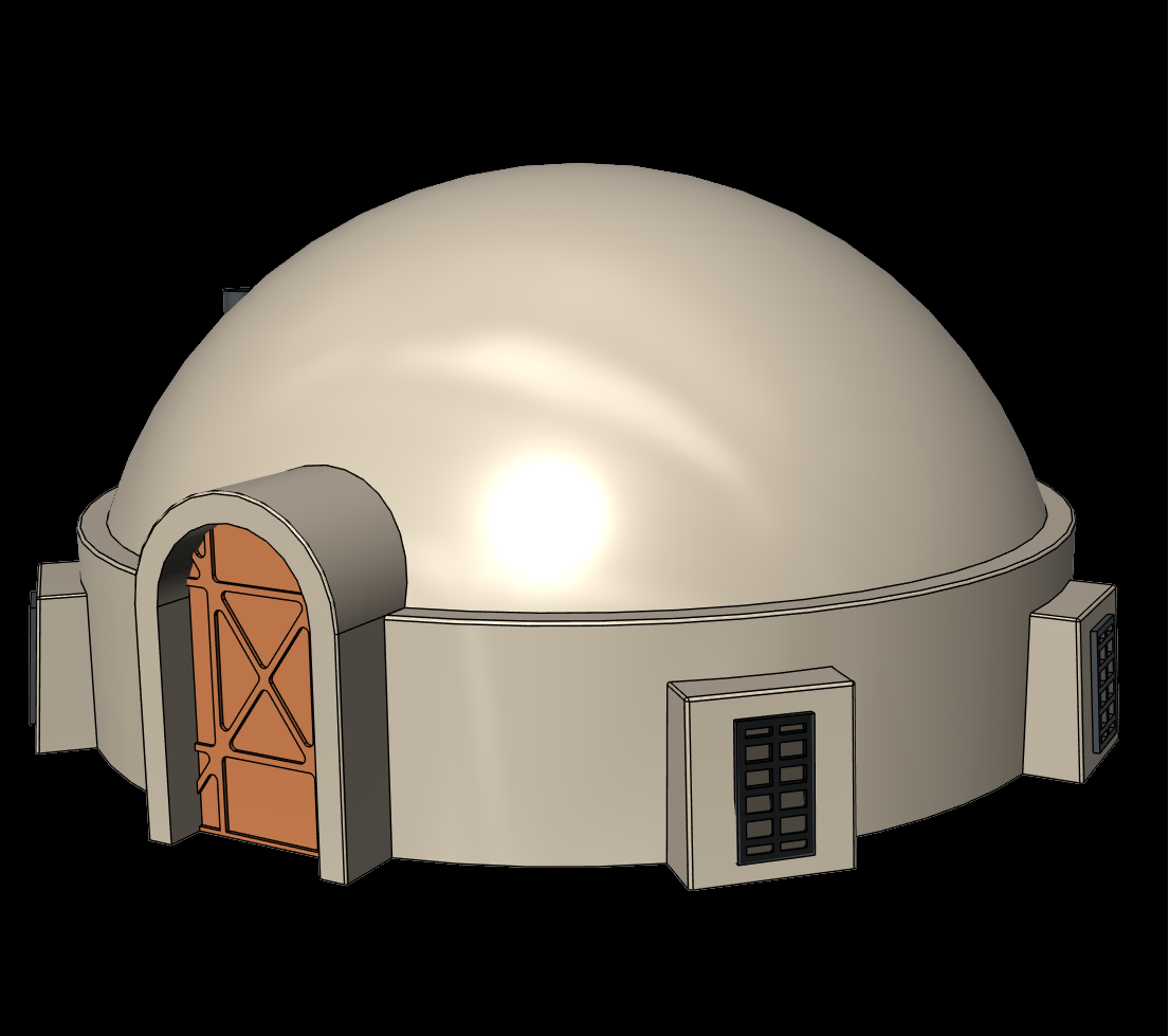 Tatooine Desert Style Big House 209x172x95 40k Legion Terrain Scenery Tabletop