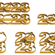 Screenshot-2022-03-22-135630.png STL file 2023 new year Cookie cutter・Model to download and 3D print