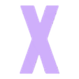 X.stl Simple uppercase alphabet- Abecedario mayuscula sencilla