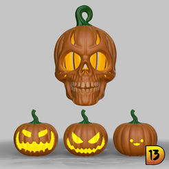 Skull-scarecrow-07.png Fichier 3D MINIPRINT R008 - Lanterne à tête de mort・Objet imprimable en 3D à télécharger