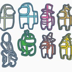 a1.jpg Fichier STL Among Us Cookie Cutters Pack Set Imposter Crewmates Emporte-pièces・Modèle à imprimer en 3D à télécharger