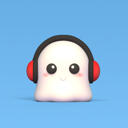 Cod1802-Ghost-Headphone-1.png -Datei Geist Kopfhörer herunterladen • 3D-druckbares Objekt, Usagipan3DStudios