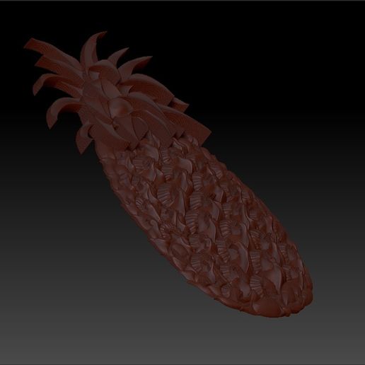 pineapple3.jpg Free STL file pineapple 3d model of bas-relief for free・3D printable model to download, stlfilesfree