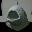 White-grouper-head-trophy-47.png fish head trophy white grouper / Epinephelus aeneus open mouth statue detailed texture for 3d printing